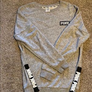 Zip side, oversized crew neck